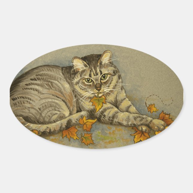 4872 Autumn Cat Stickers (Front)