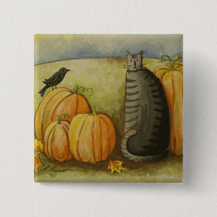 4874 Harvest Cat Button