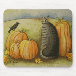 4874 Harvest Cat Halloween Mousepad