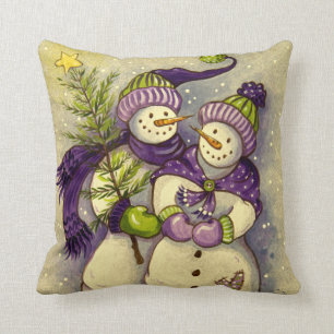 4882 Snowmen Christmas Cushion