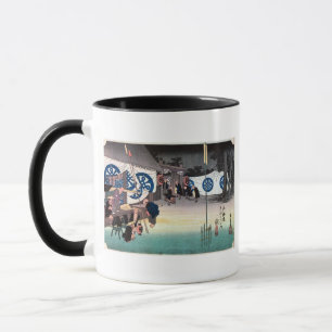 48. 関宿, 広重 Seki-juku, Hiroshige, Ukiyo-e Mug