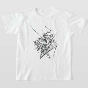 48 Black White Abstract Tribal Tattoo Art T-Shirt