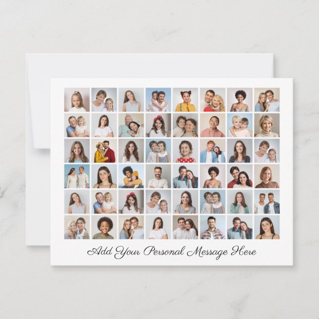 48 Photo Collage Add Your Own Greeting Card (Front)