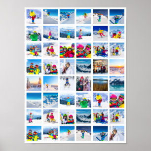48 Photo Grid Collage Poster