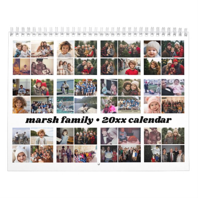 48 Photo - Simple Modern Family 2024 Custom Photo Calendar (Cover)