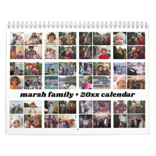 48 Photo - Simple Modern Family 2024 Custom Photo Calendar