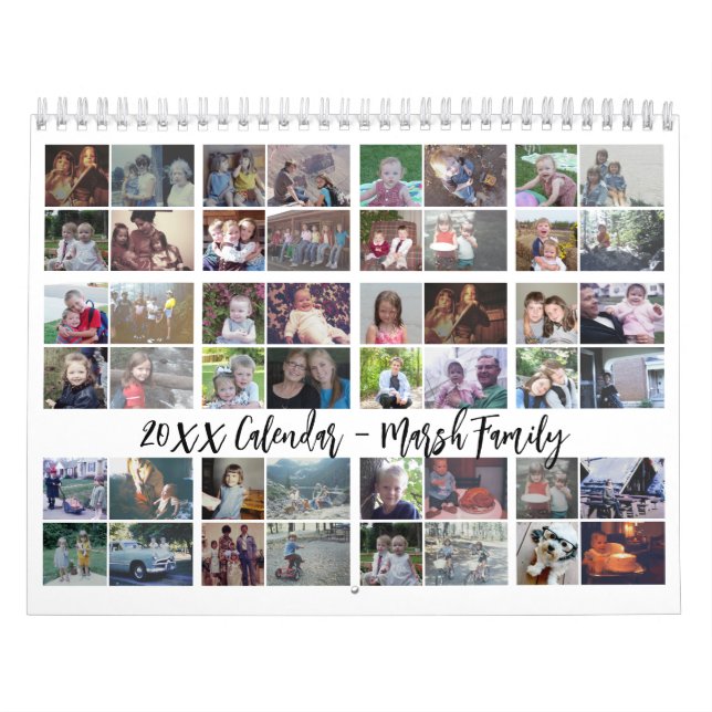 48 Photo - Simple Modern Family 2024 Custom Photo Calendar (Cover)