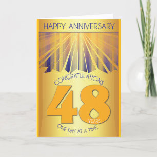 48 Year 12 Step Recovery Anniversary Customized Card