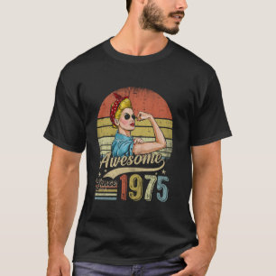 48 Year Old Awesome Since 1975 48Th Birthday Gifts T-Shirt