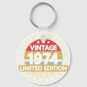 48 Year Old Gifts Vintage 1974 Limited Edition 48t Key Ring