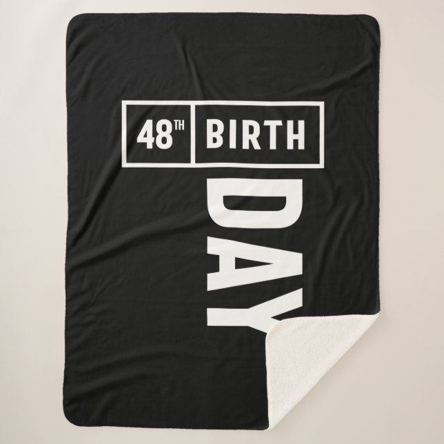 48 Years Old - 48th Birthday Funny Gift Sherpa Blanket (Front)