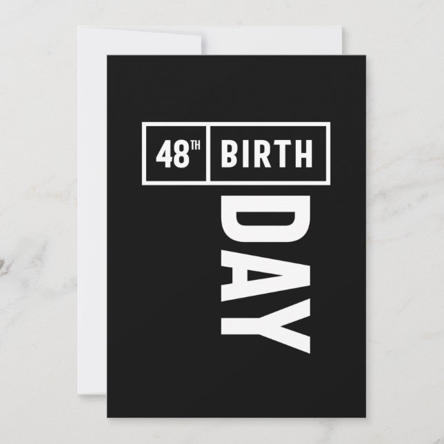 48 Years Old - 48th Birthday Funny Gift Thank You Card (Front)