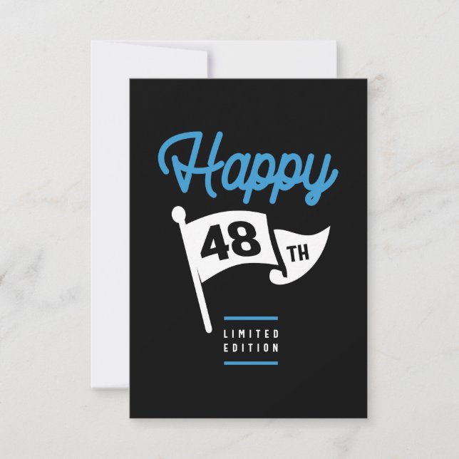 48 Years Old Birthday Gift RSVP Card (Front)