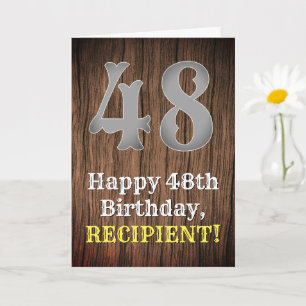48th Birthday: Country Western Inspired Look, Name Card