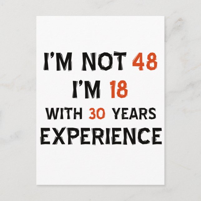 48th birthday designs postcard (Front)