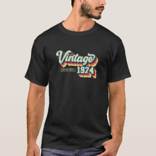 48th Birthday Gifts Retro Vintage 1974 Original Pa T-Shirt