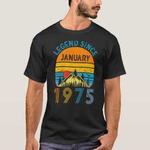 48th Birthday Legend Since January 1975 48 Years O T-Shirt