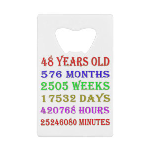 48th Birthday Milestones