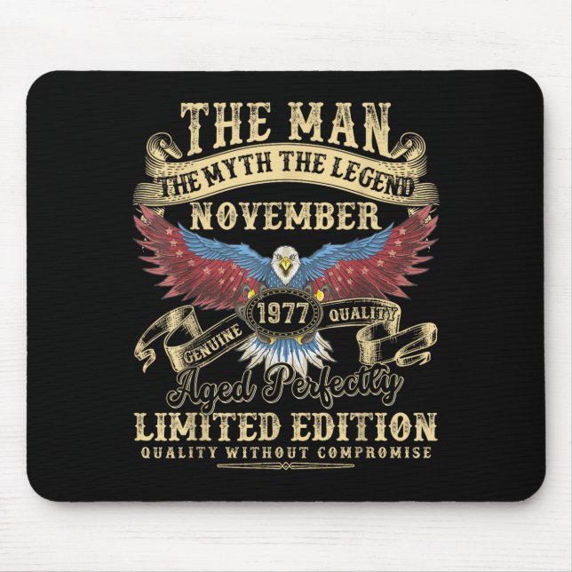 48th Birthday November 1977 Men Funny 48 Years Old Mouse Mat (Front)
