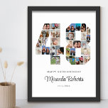 48th Birthday Number 48 Custom Photo Collage Poster<br><div class="desc">Celebrate 48th birthday with this personalised number 48 photo collage poster. This customisable gift is also perfect for wedding anniversary. It's a great way to display precious memories from your wedding and married life. The poster features a collage of photos capturing those special moments, and it can be customised with...</div>