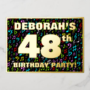 48th Birthday Party — Fun, Colourful Music Symbols