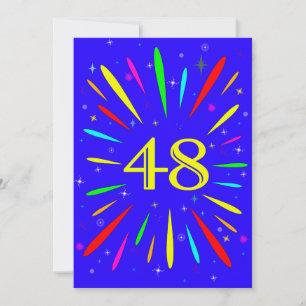48th Birthday Party Invitation Explosion 
