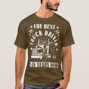 48th Birthday Present Truck Driver 48 Years Trucks T-Shirt