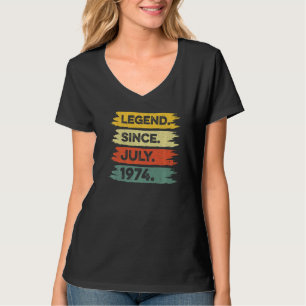 48th Birthday Retro Vintage Legend Since July 1974 T-Shirt