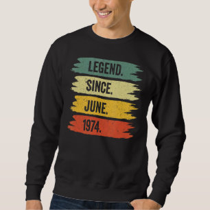 48th Birthday Retro Vintage Legends Were Born In J Sweatshirt