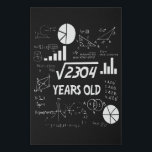 48th Birthday Square Root Math 48 Years Old Bday Faux Canvas Print<br><div class="desc">Birthday Design For anyone who's horoscope say difficult & Stubborn But totally worth.Wear it with pride at work,  school gym perfect to pair with shorts,  leggings or jeans for a casual yet trendy Look</div>
