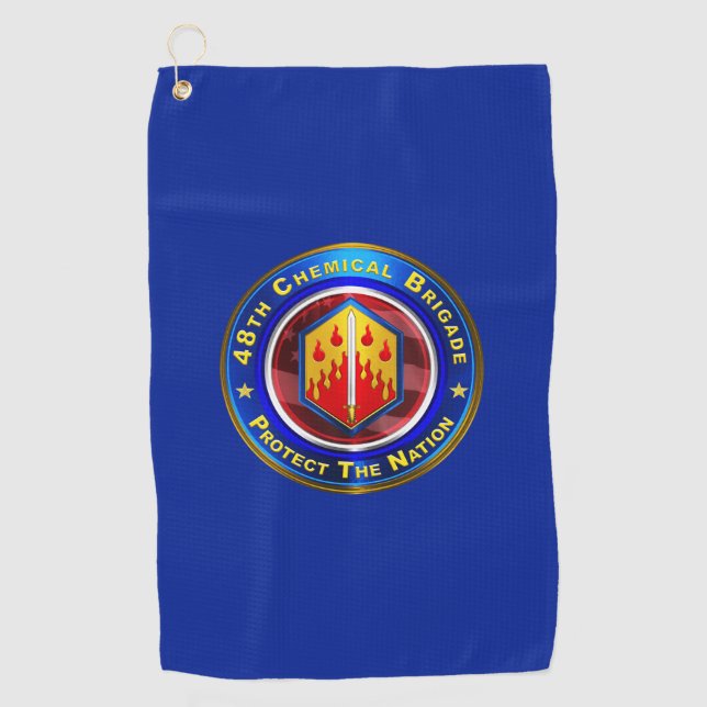 48th Chemical Brigade “Proven In Battle” Golf Towel (Front)