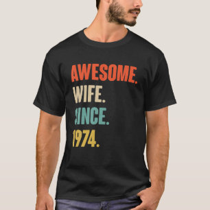 48Th Wedding Aniversary Gift For Her Awesome Wife T-Shirt
