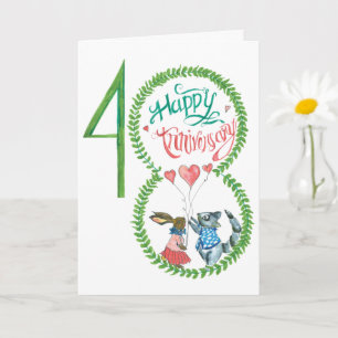 48th Wedding Anniversary Card