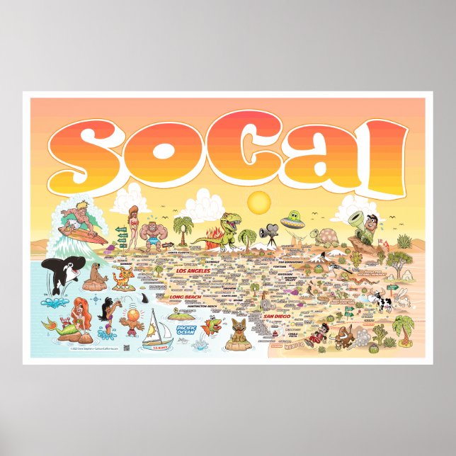 48X32 SoCal Sunset Poster (Front)