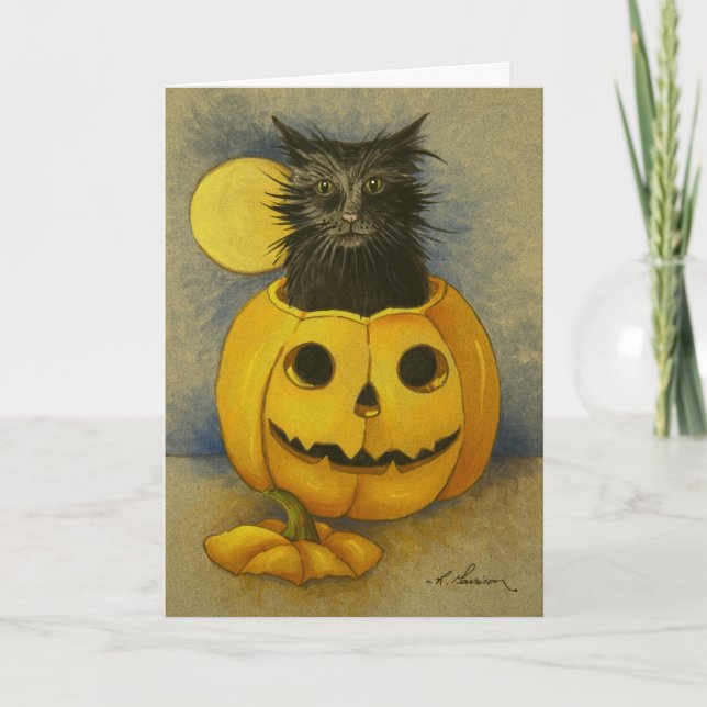 4919 Black Magic Kitty Birthday Card (Front)