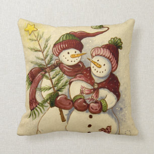 4924 Snowmen Christmas Cushion