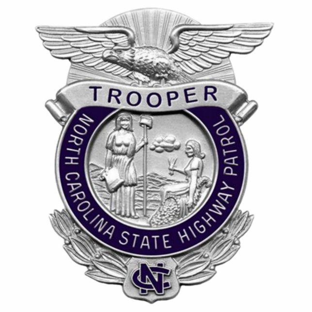 494px-NC_-_Highway_Patrol_Badge Standing Photo Sculpture (Front)