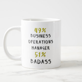 49% Business Operations Manager 51% Badass Large Coffee Mug