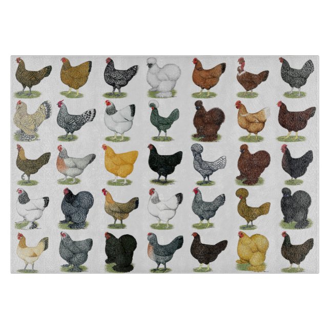 49 Chicken Hens Cutting Board (Front)