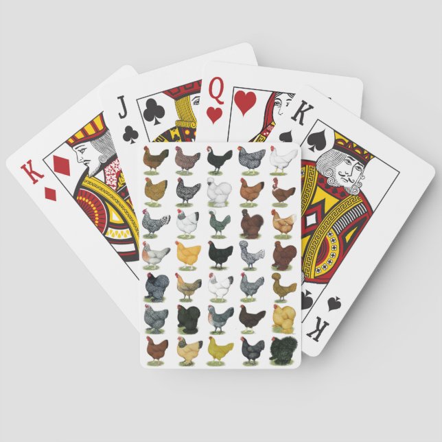 49 Chicken Hens Playing Cards (Back)