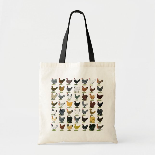 49 Chicken Hens Tote Bag (Front)