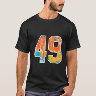 49 Colourful Sports Team Numbers Front And Back T-Shirt