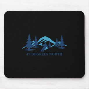 49 Degrees North Washington Ski Resort Skiing Skie Mouse Mat