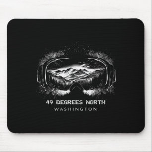 49 Degrees North Washington Ski Skiing Skier Mouse Mat