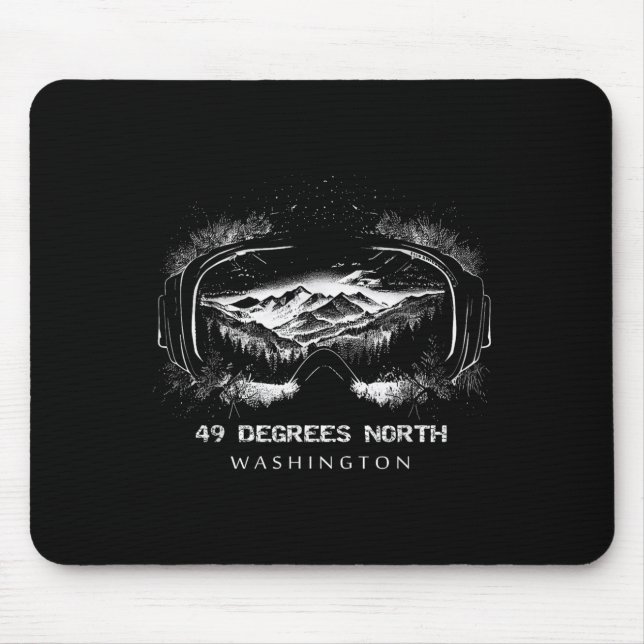 49 Degrees North Washington Ski Skiing Skier  Mouse Mat (Front)