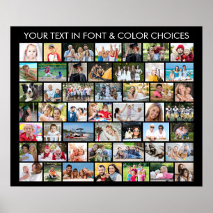 49 Photo Collage Multiple Shapes Personalised Poster