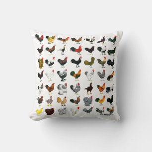 49 Roosters Cushion
