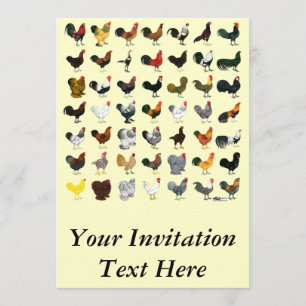 49 Roosters Invitation