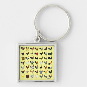 49 Roosters Key Ring