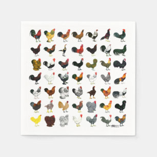 49 Roosters Napkin